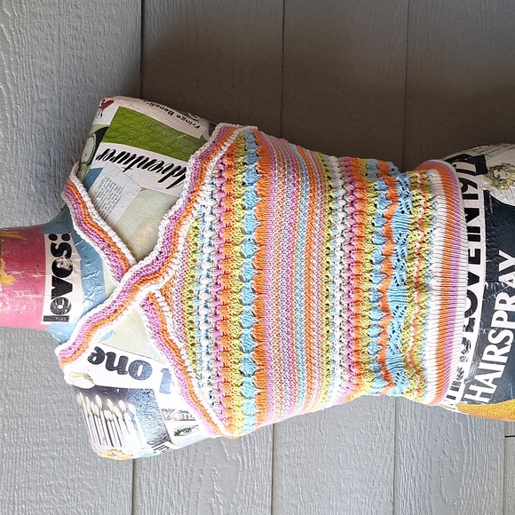 Zara crochet knit cropped tank top size Medium - Picture 3 of 10